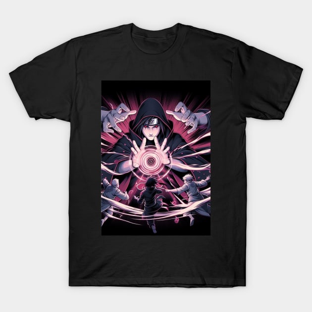 Itachi casting genjutsu 2nd edition T-Shirt by Cuddle : Prints & Designs